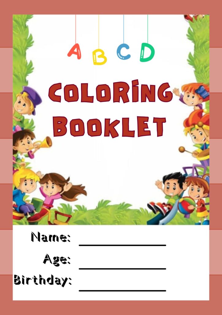 My ABC Coloring Booklet Worksheet in Pink Cute Style